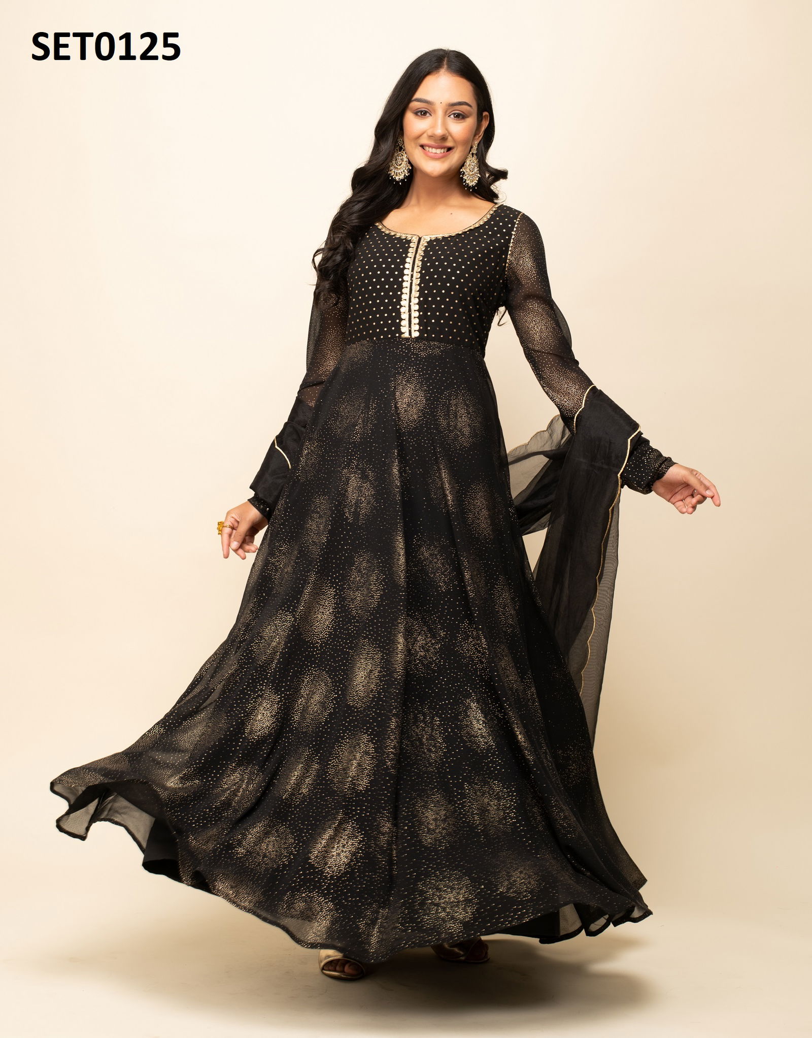 Fiorra SET0000 07 Designer Georgette Gown With Dupatta Wholesale Market In Delhi